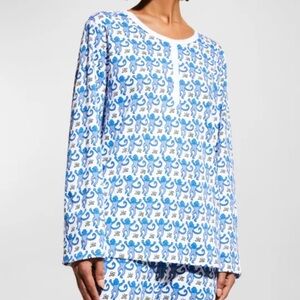 Blue and White roller rabbit pj top
